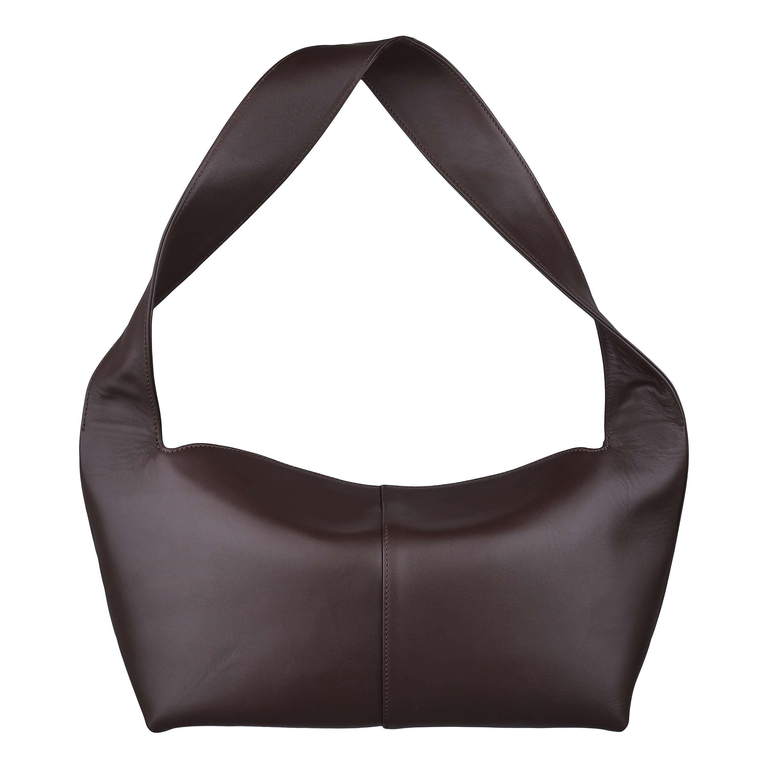کیف زنانه چرم طبیعی Oval مدل 108 رنگ قهوه ای تیره