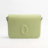 کیف دوشی زنانه چرم طبیعی اوال Oval مدل 101 طرح O رنگ کاهویی