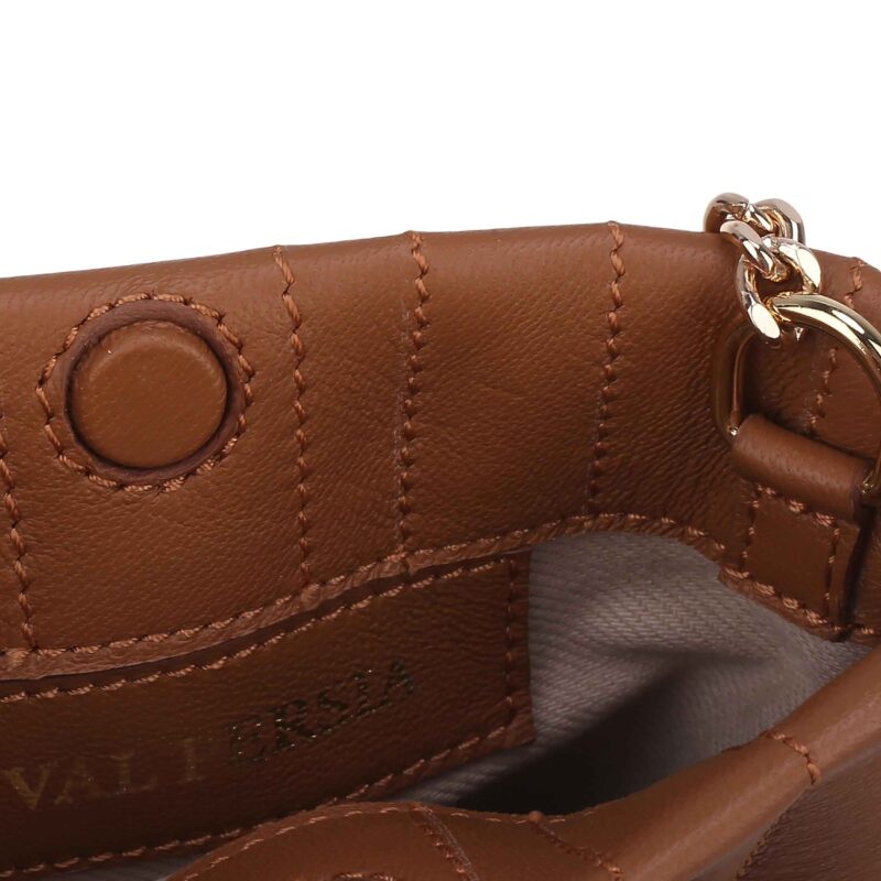 کیف زنانه چرم طبیعی Oval مدل 105 رنگ شتری