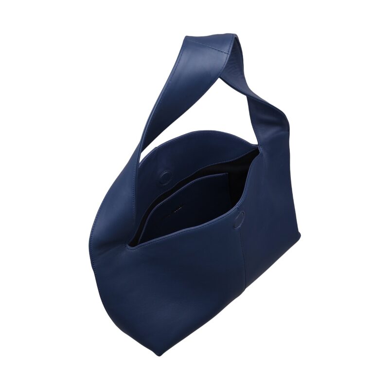 کیف زنانه چرم طبیعی Oval مدل 108 رنگ سرمه ای