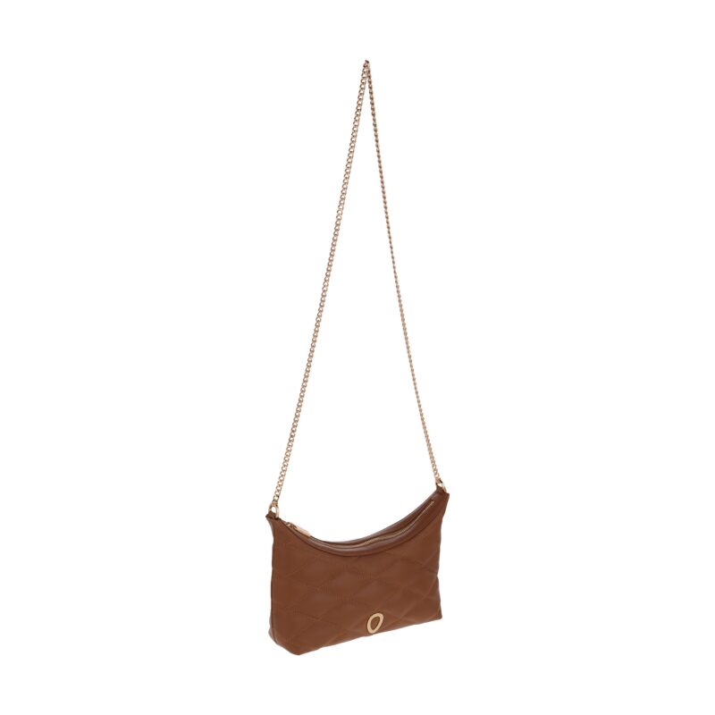 کیف زنانه چرم طبیعی Oval مدل 109 رنگ شتری