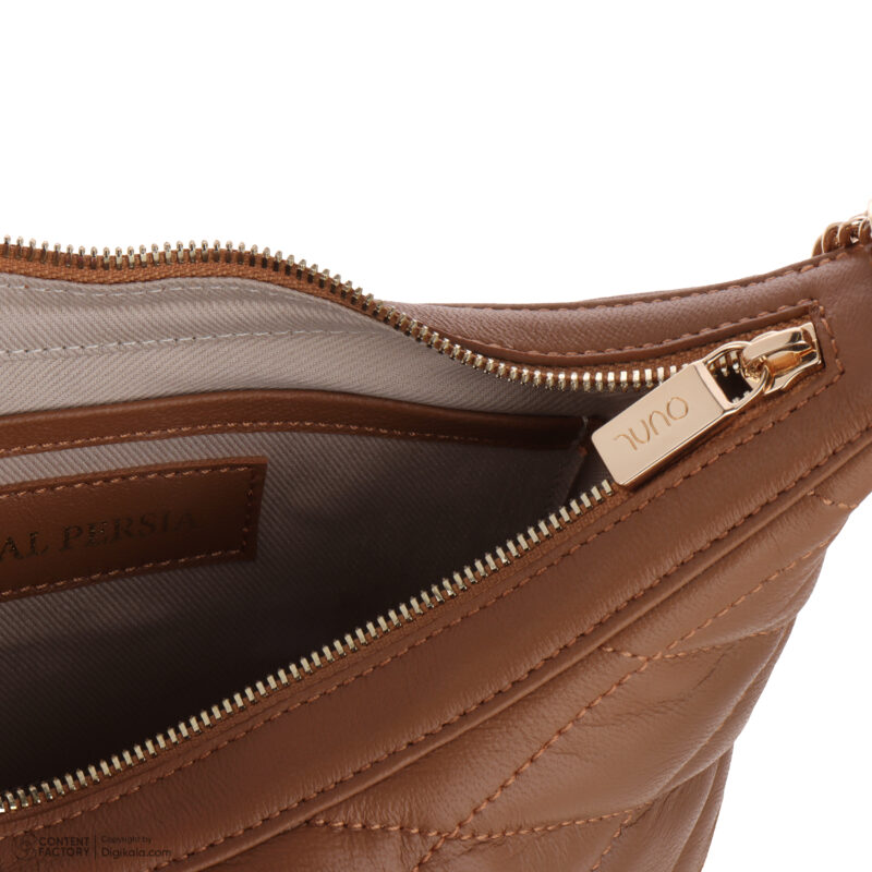 کیف زنانه چرم طبیعی Oval مدل 109 رنگ شتری